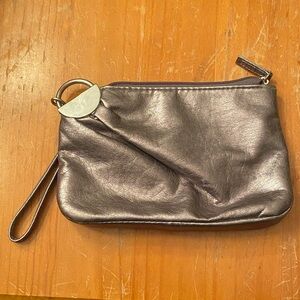 Metallic Silver Wristlet Clutch by Chateau